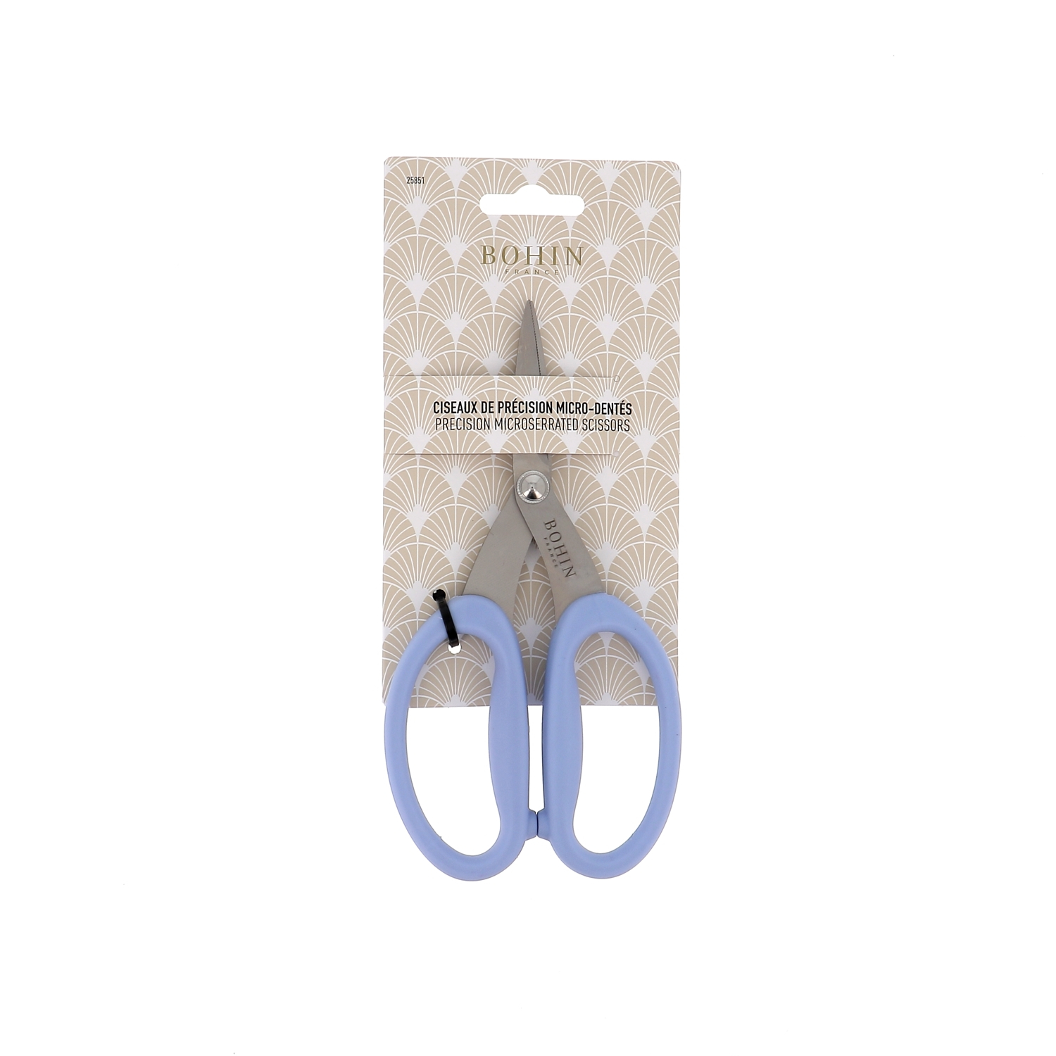 Ciseaux de précision micro-dentés – Grands anneaux souples - 17,5cm- Blister