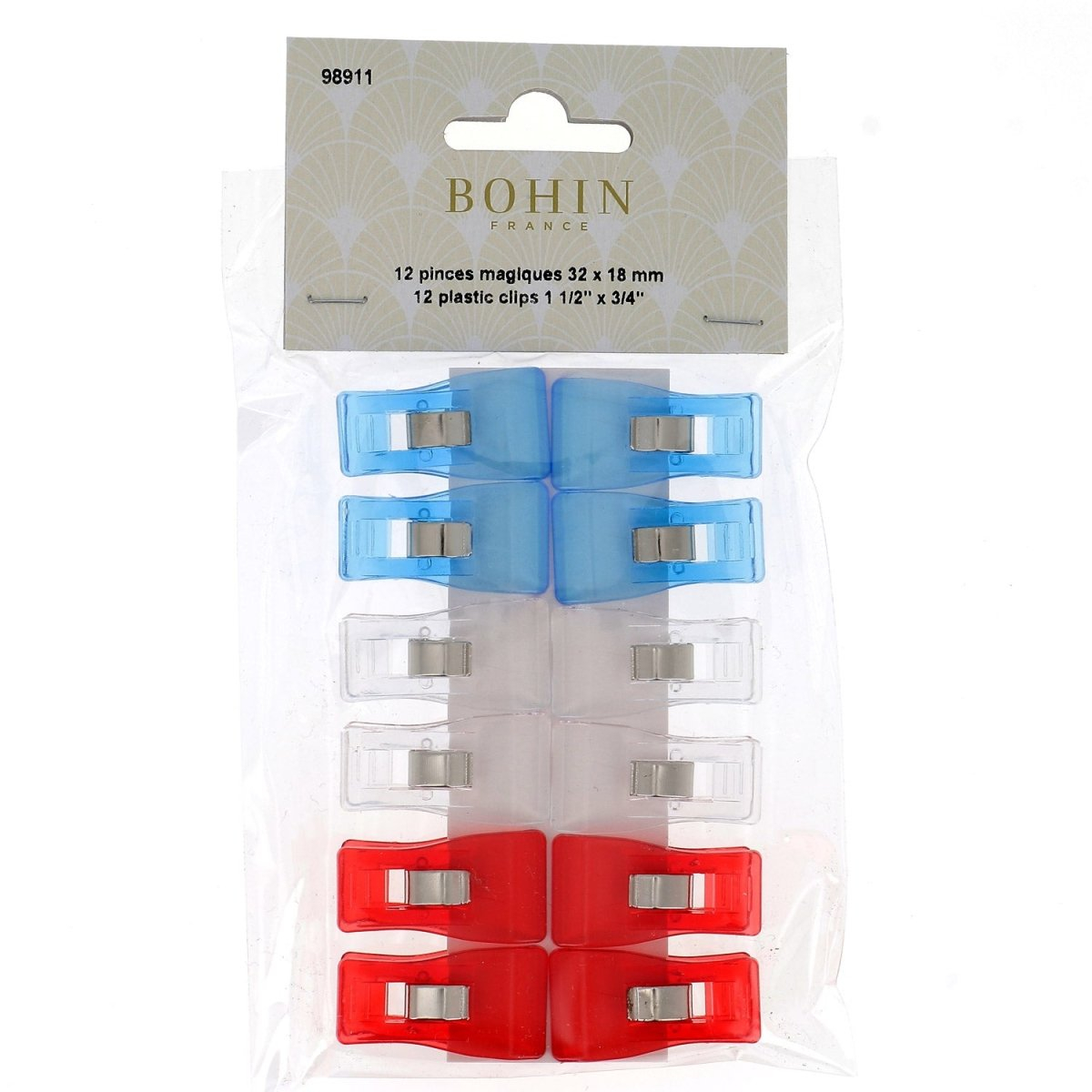Sewing clips size