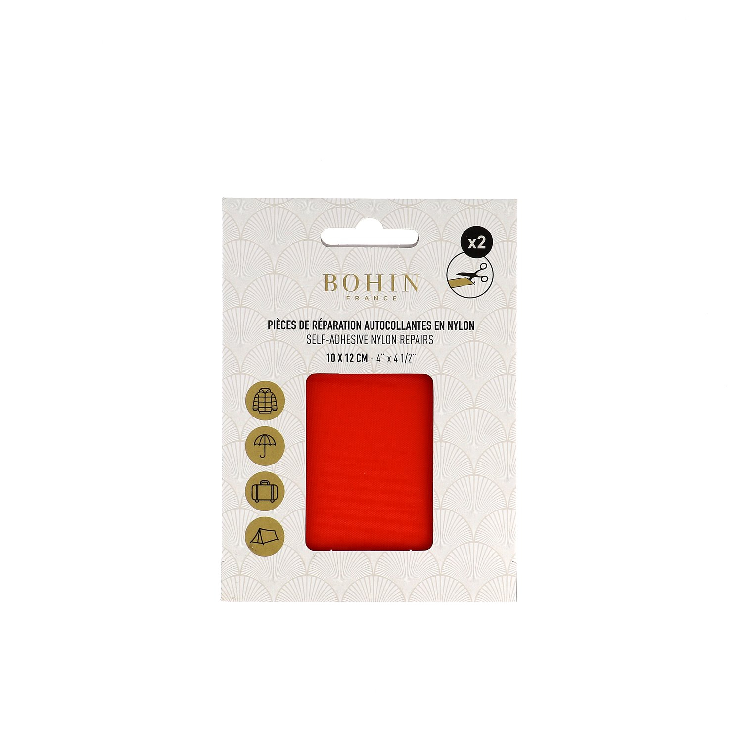 Nylons autocollants - 10 x 12 cm - 100% Polyamide - 24 couleurs - Blister x2