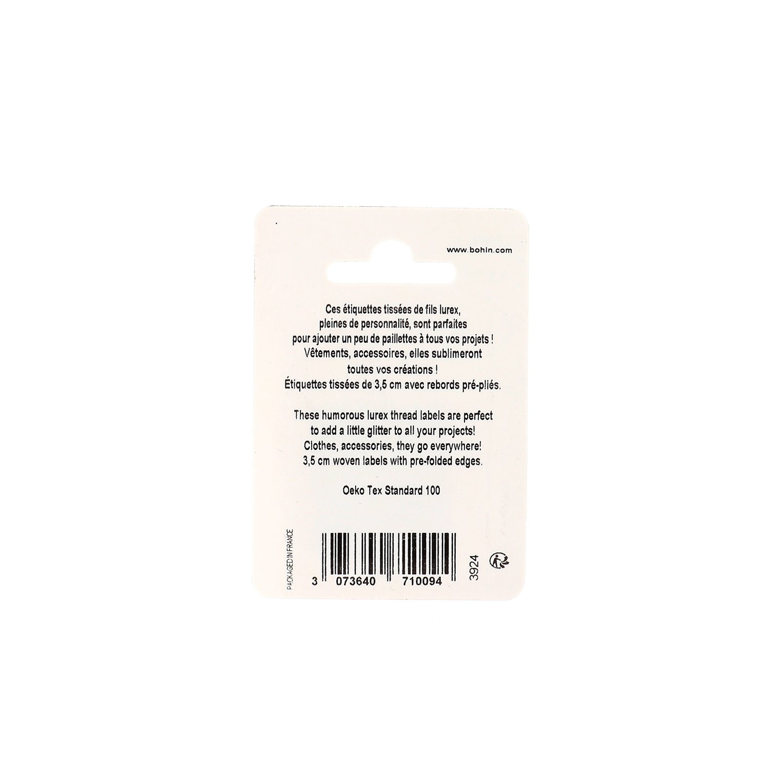Étiquettes à coudre - Blister x 4