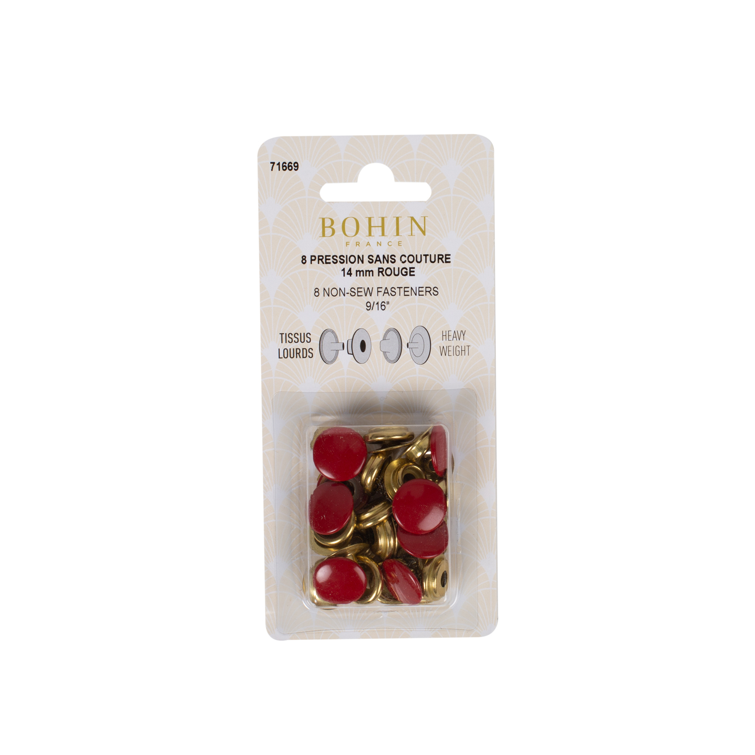 Recharge de boutons pression pour tissus lourds sans couture