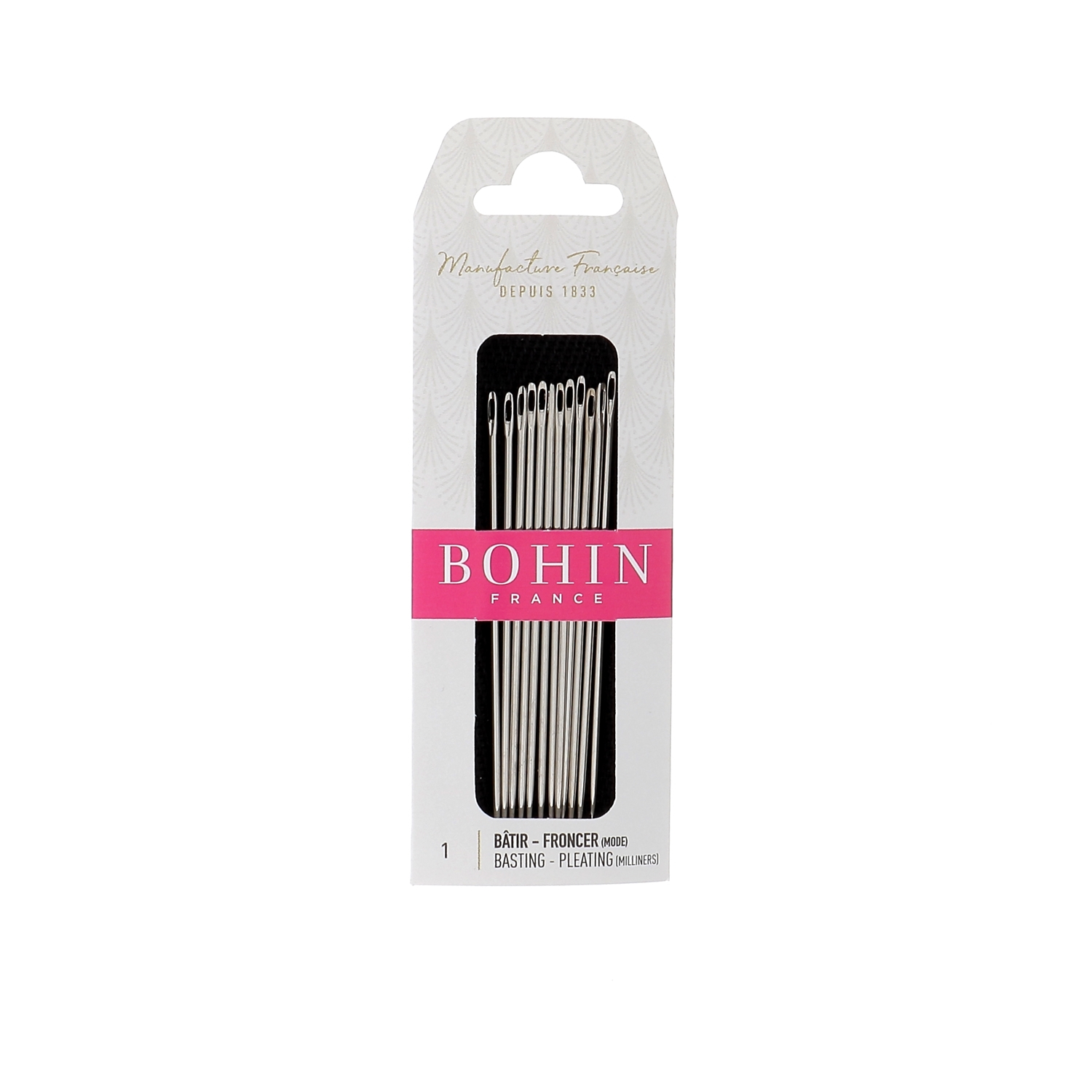 Basting - pleating (milliners)