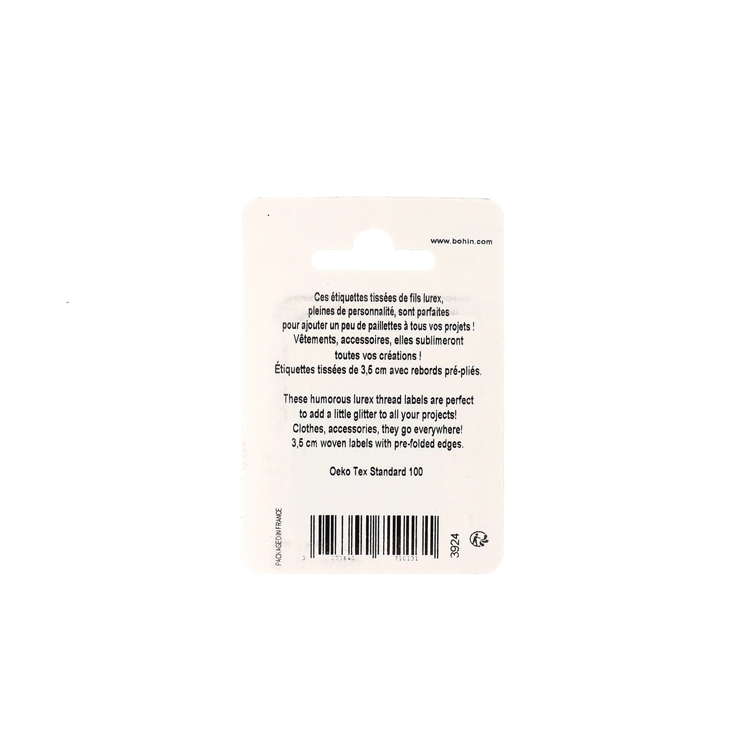 Étiquettes à coudre - Blister x 4