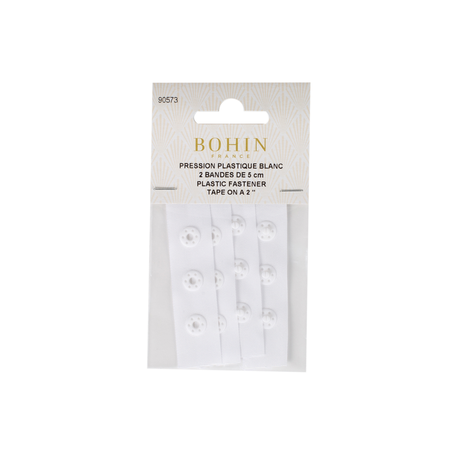 Boutons pression en plastique sur ruban