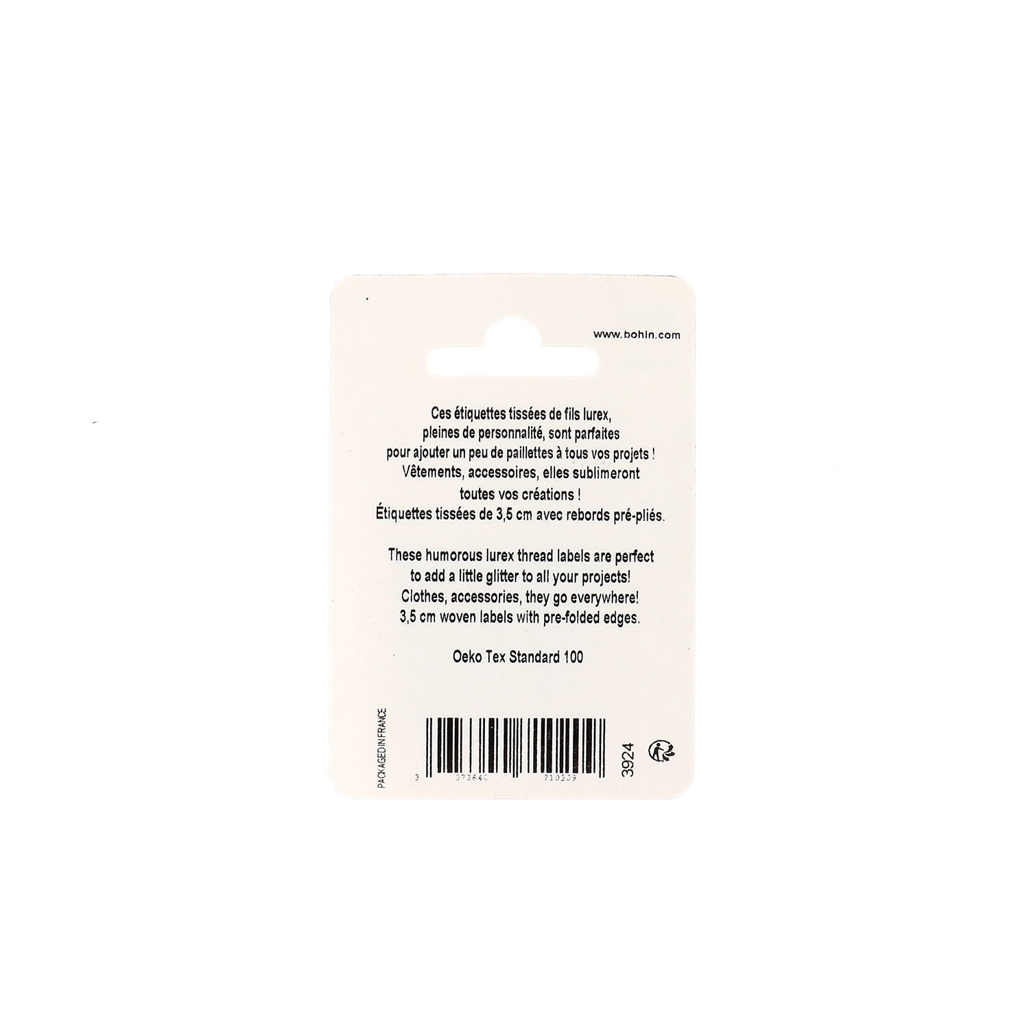 Étiquettes à coudre - Blister x 4