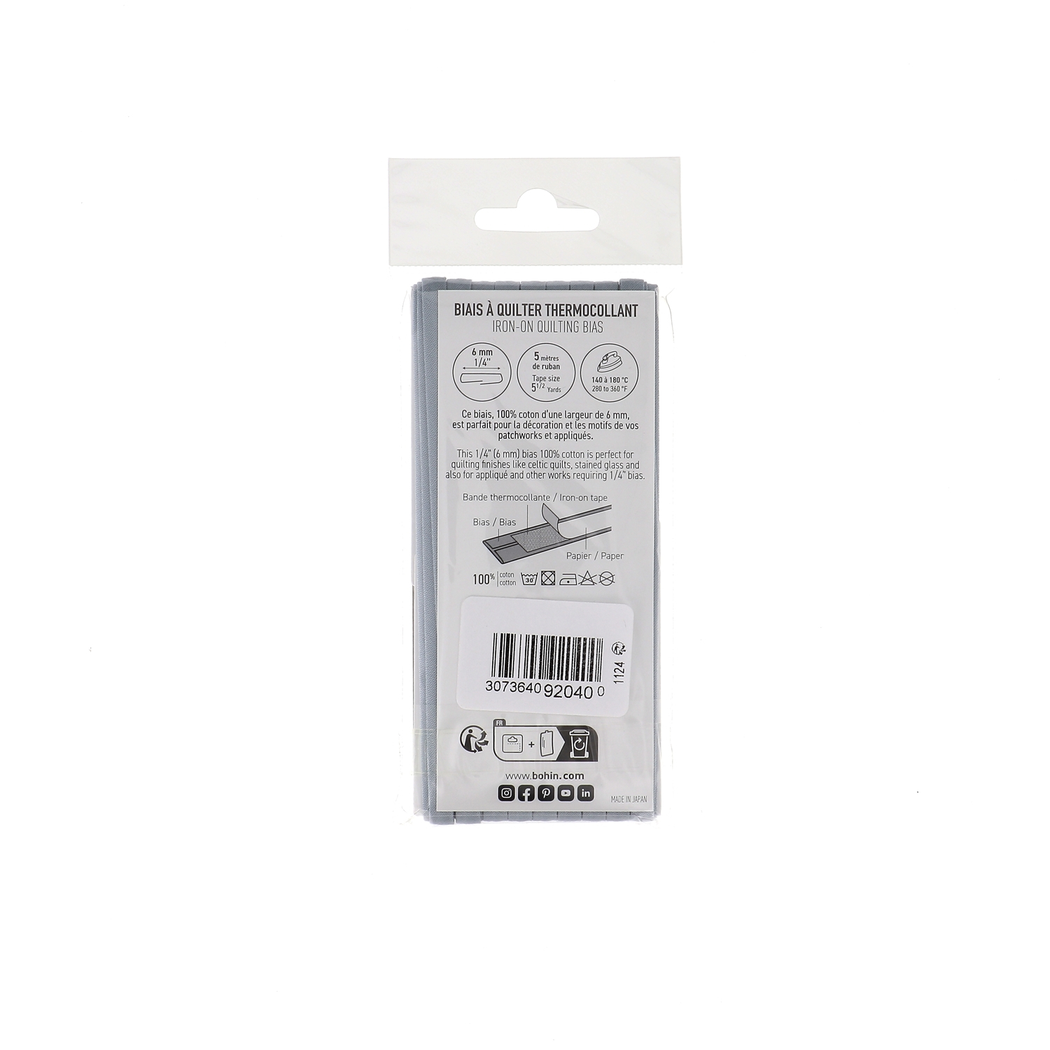 BIAIS THERMOCOLLANT - 6mm x 5M - Blister