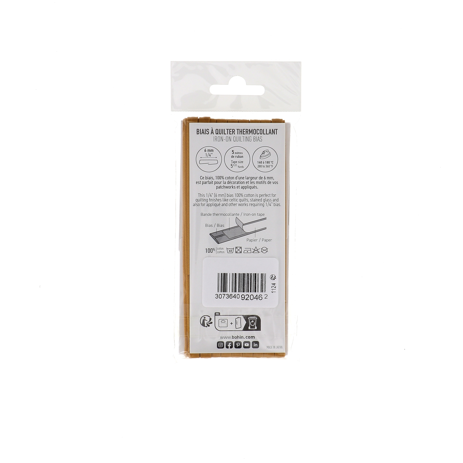BIAIS THERMOCOLLANT - 6mm x 5M - Blister