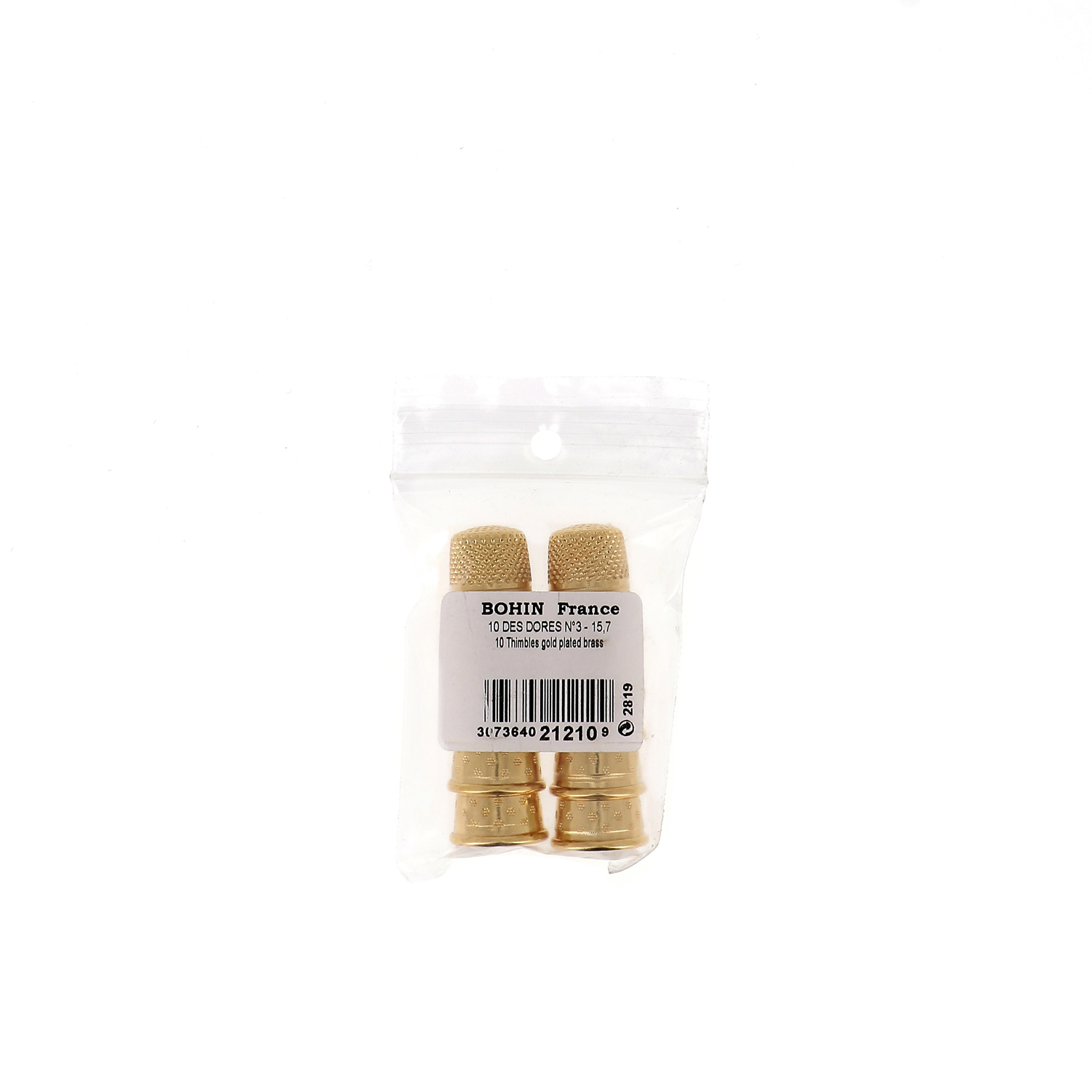 Gold plated thimbles 
