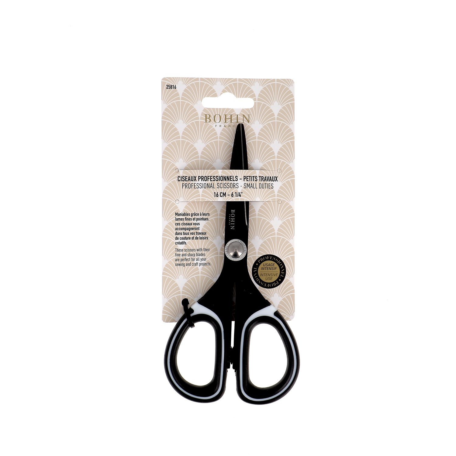 Ciseaux professionnels de couture - 16cm - Titane - Blister carton x1
