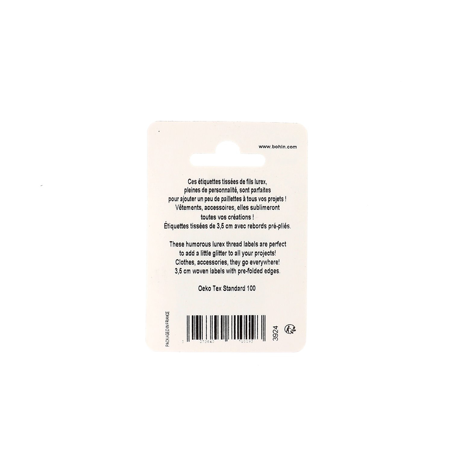 Étiquettes à coudre - Blister x 4