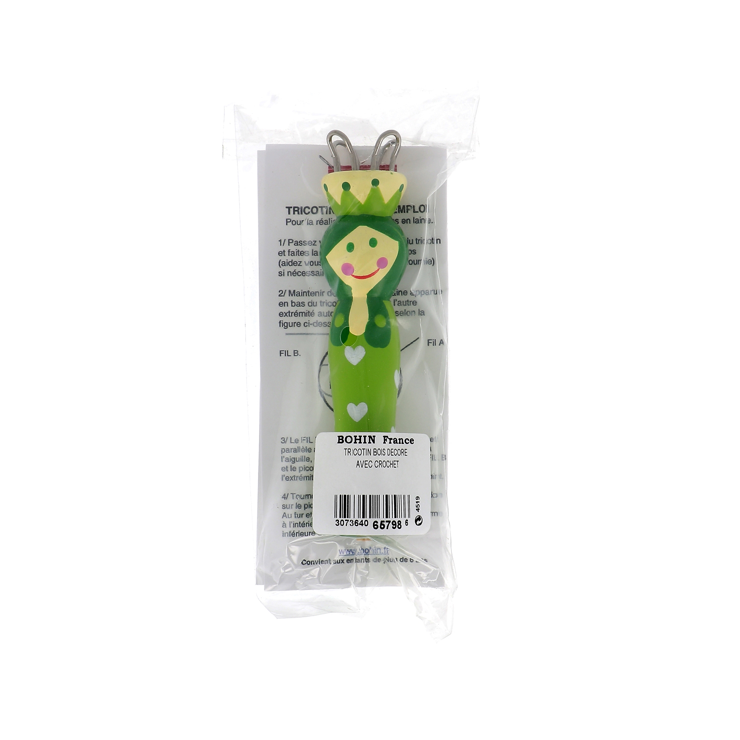Knitting dolly with needle