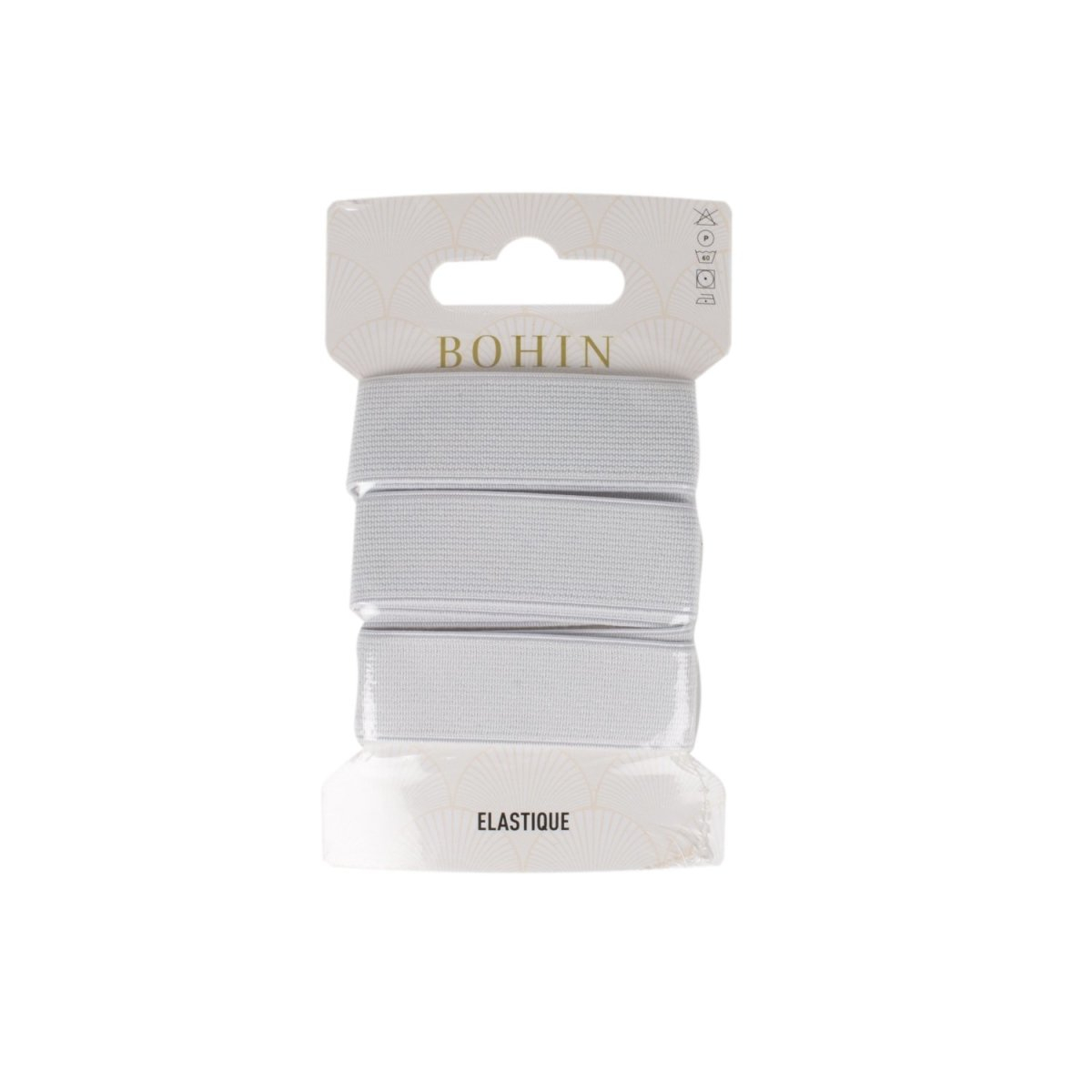 Soft woven all-purpose garment elastic - White - 20 mm x 0,80 m