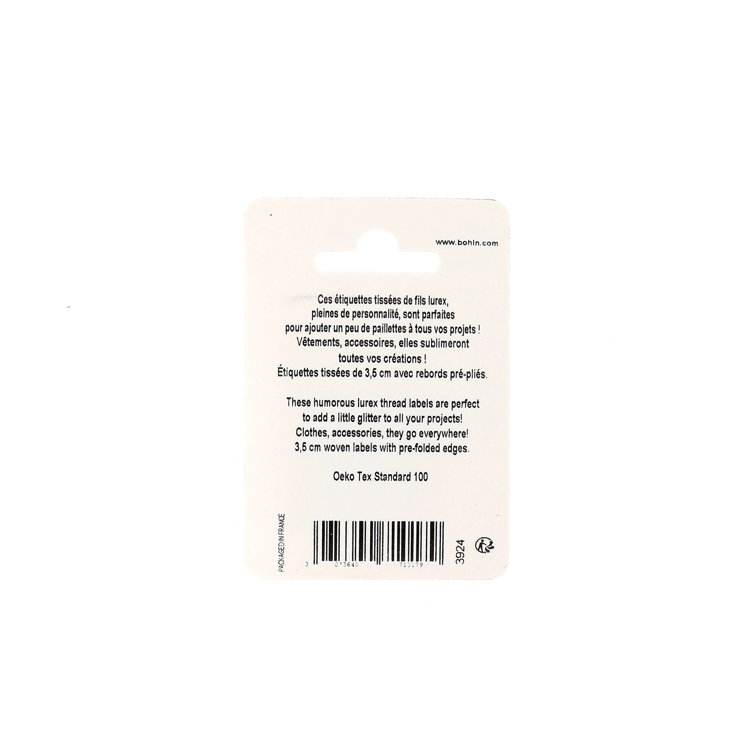 Étiquettes à coudre - Blister x 4