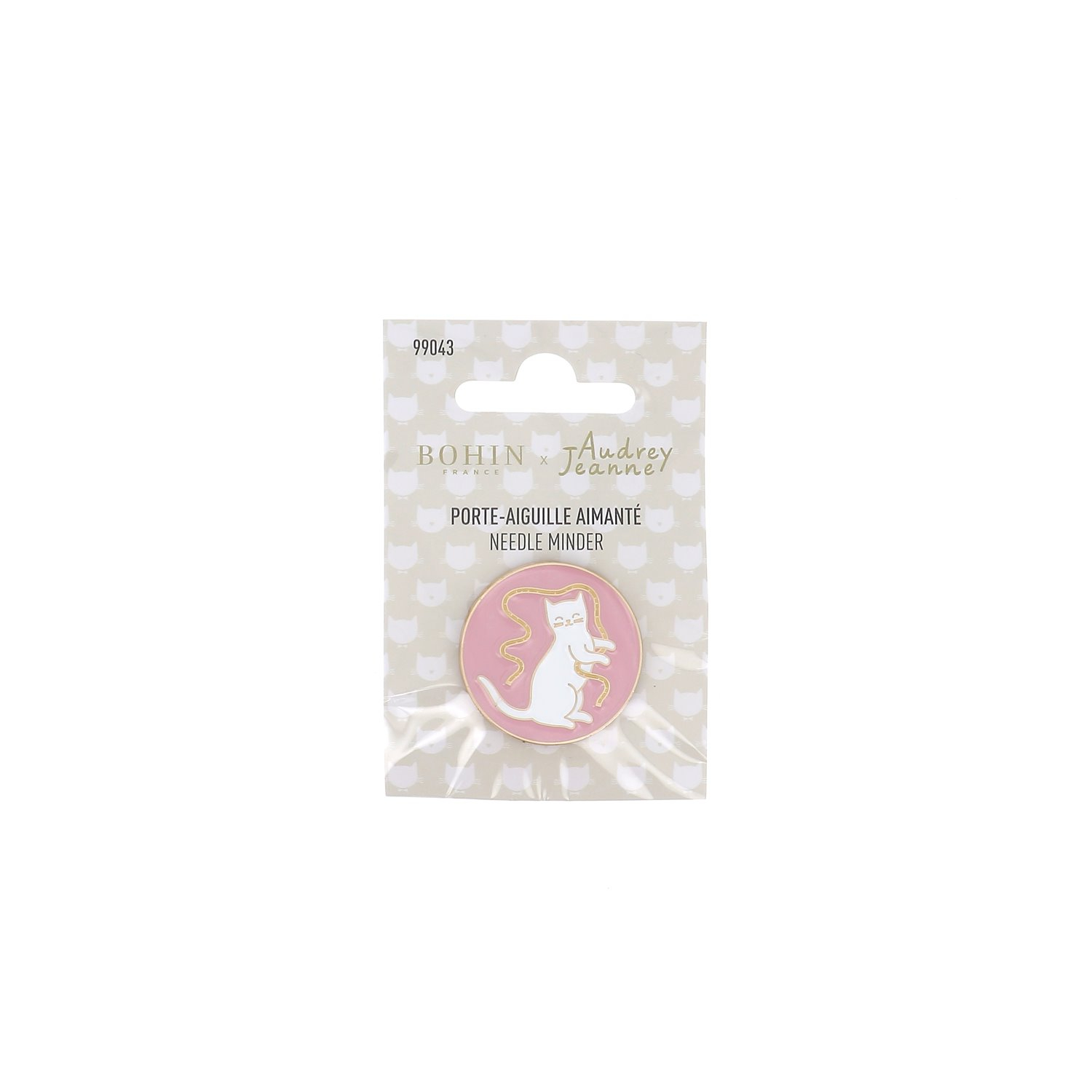 Needle Minder - BOHIN x Audrey Jeanne  - Pink cat