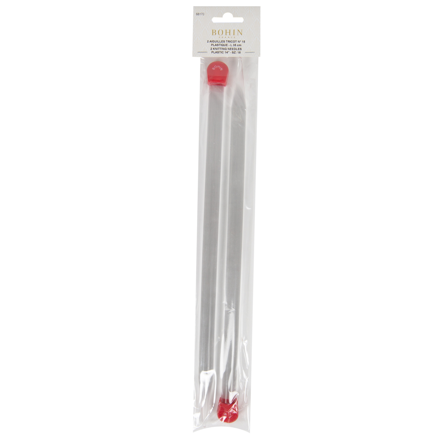 Aiguilles plastique tricot 35 cm