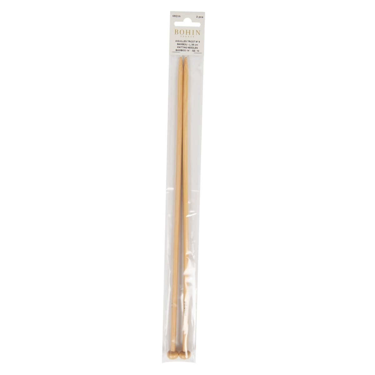 Aiguille tricot bambou 30 cm
