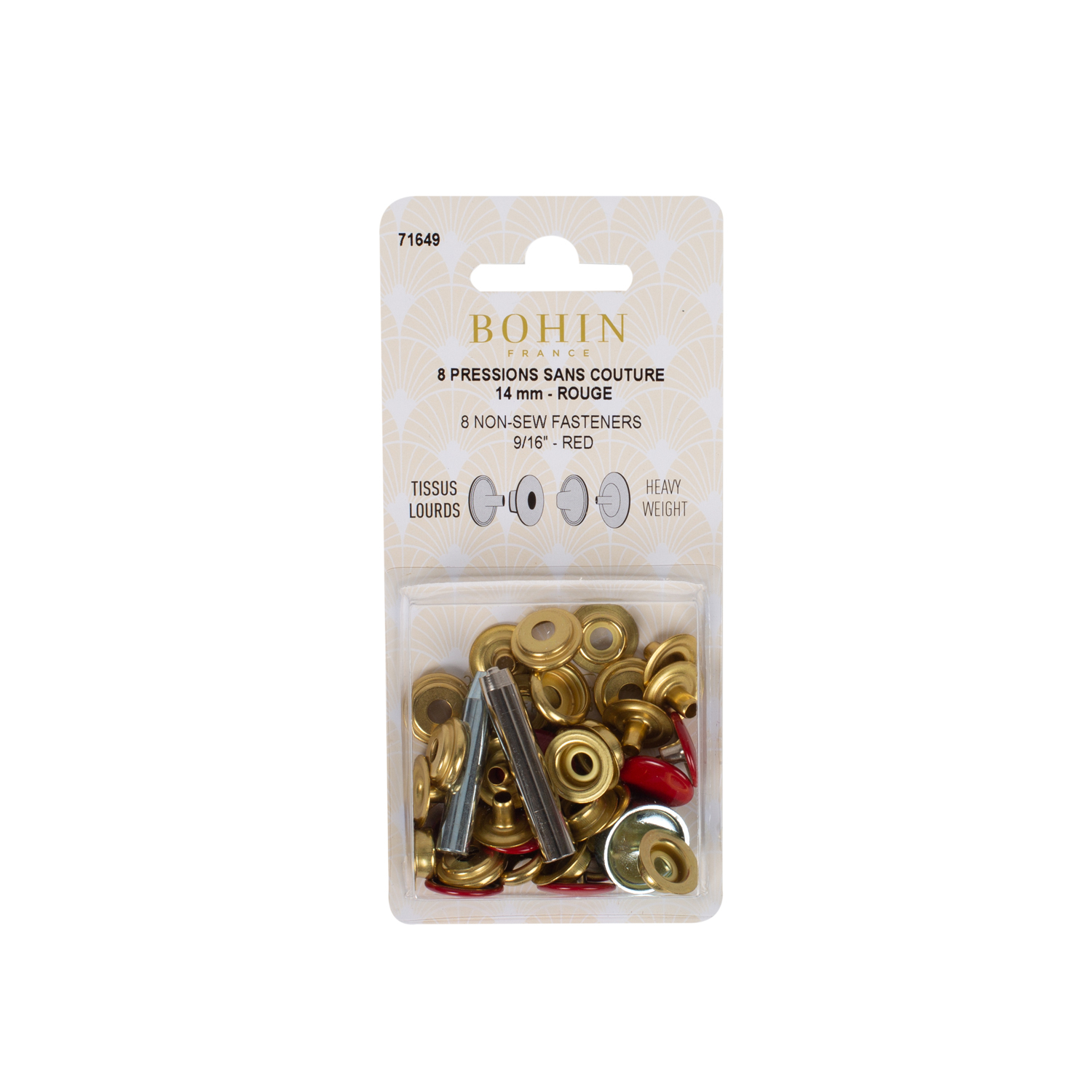 Non-sew fasteners for heavy fabrics