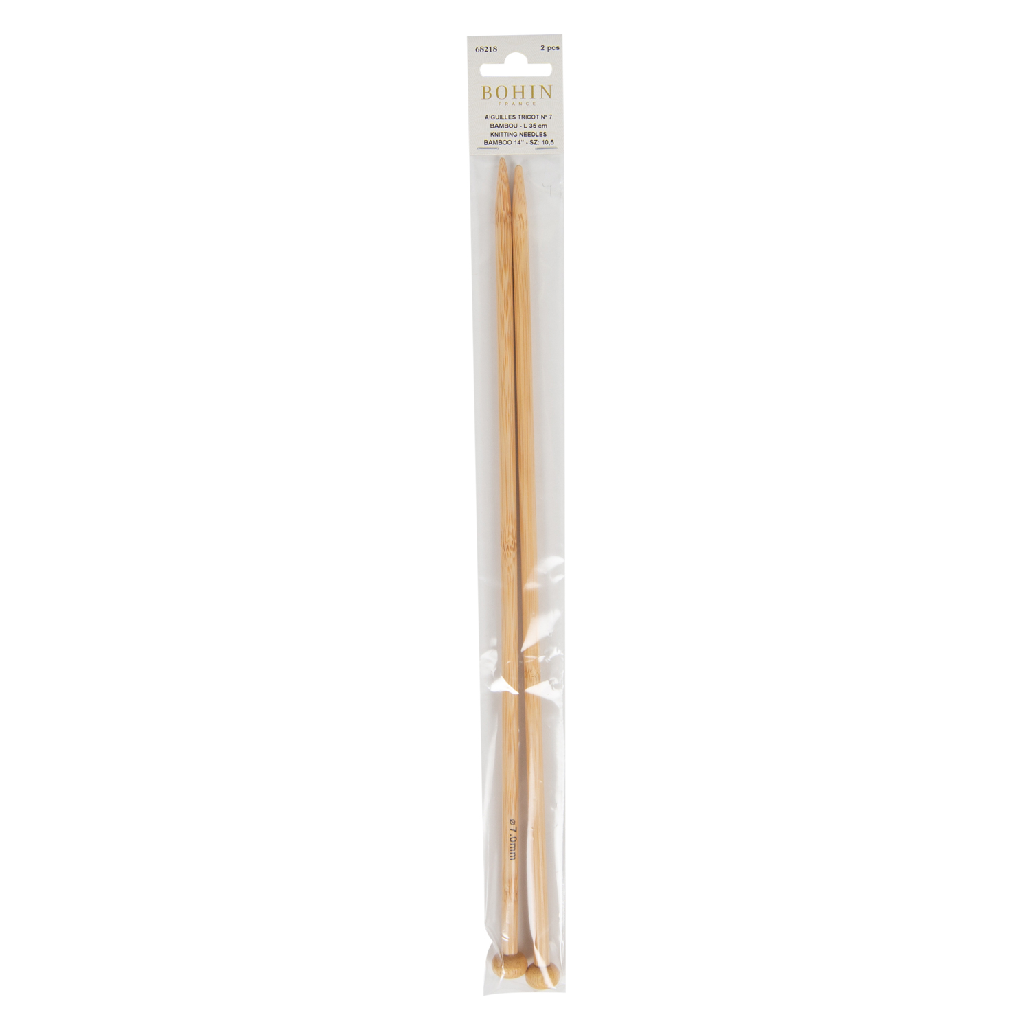 Aiguille à tricoter en bambou - 35 cm