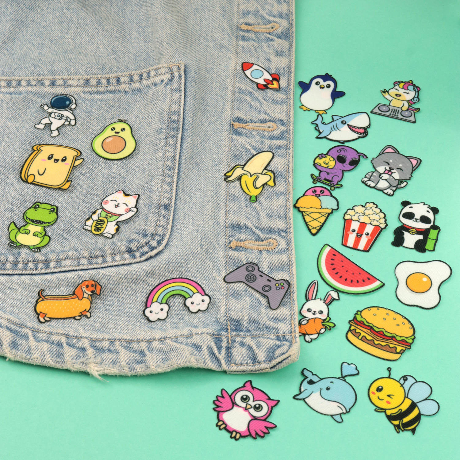 MOTIFS THERMOCOLLANTS "MINIPATCHI" RECHARGE (x5)-DJ LICORNE