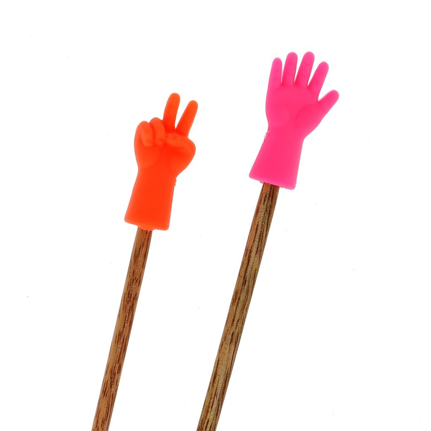 Knitting needle point protectors - Hands-shaped - Assorted colors - 3 colors per pack