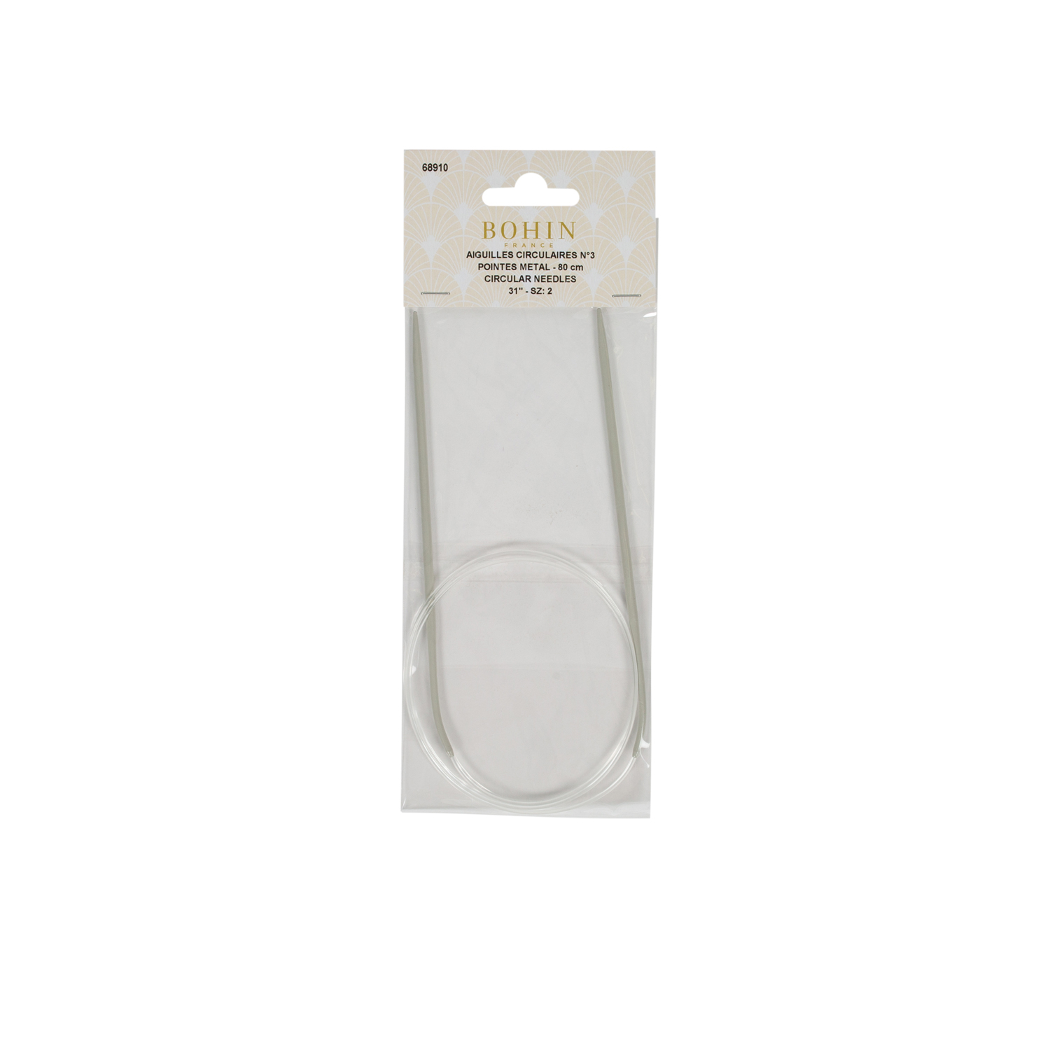 Aiguilles tricot circulaires en aluminium - BCI 80 cm