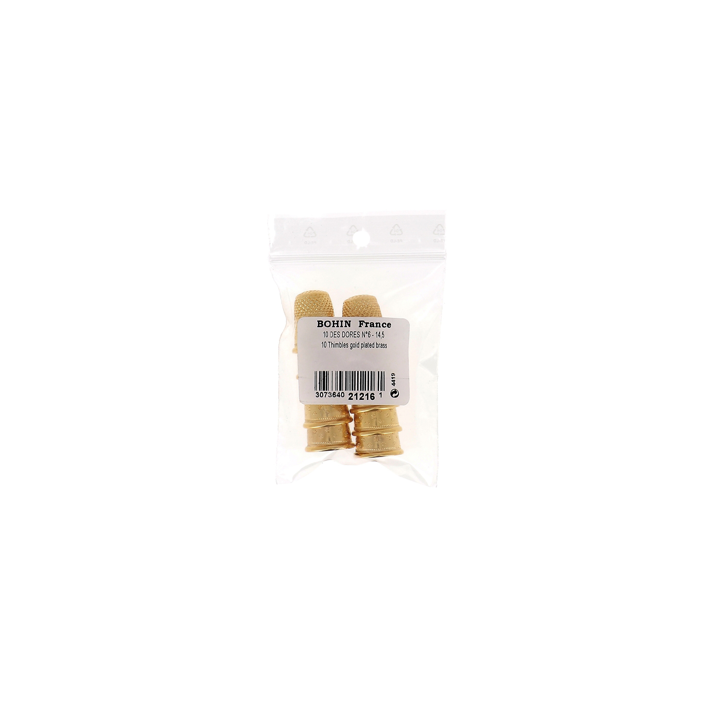 Gold plated thimbles 