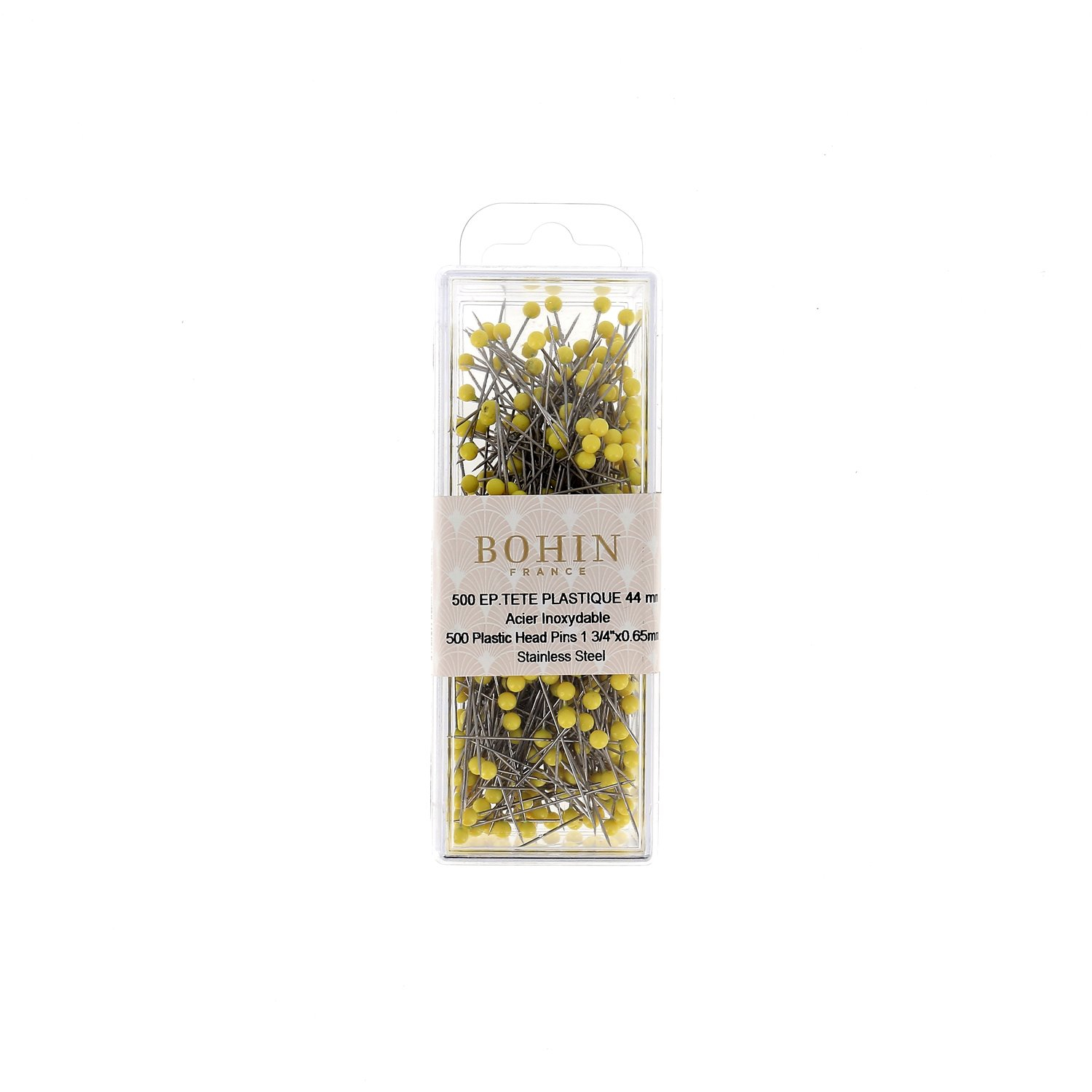 Epingles à tête plastique "ronde" 44 mm assortiment x 40