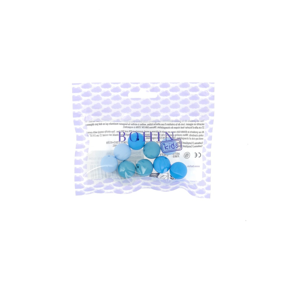 Perles rondes en silicone 15mm