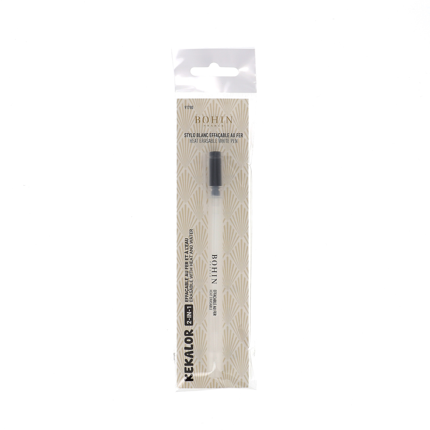Stylo blanc KEKALOR – Effaçable au fer et à l’eau