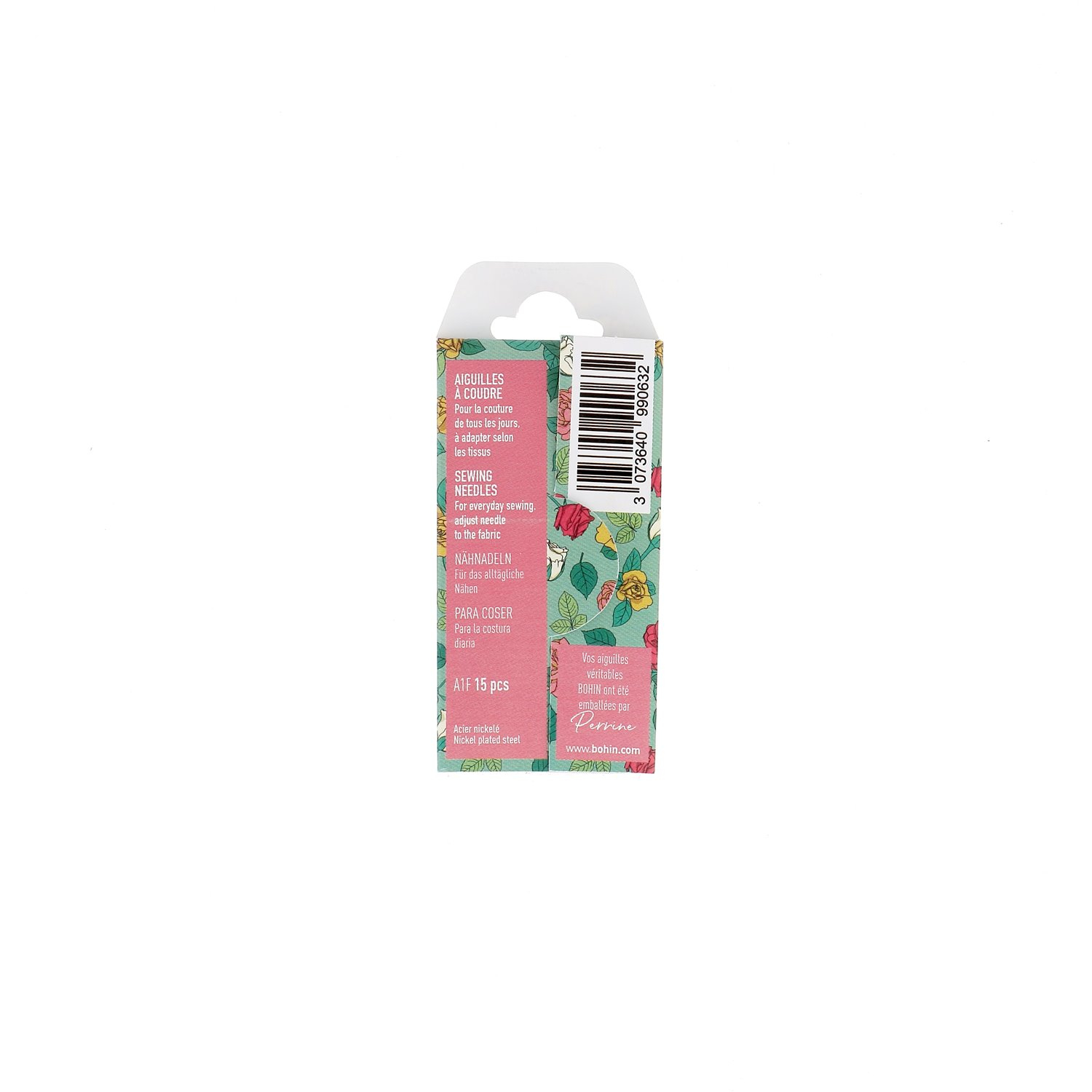 Aiguilles à coudre longues A1F - Grand chas - 3/9 x15 - Collection Blossom - Pochette verte