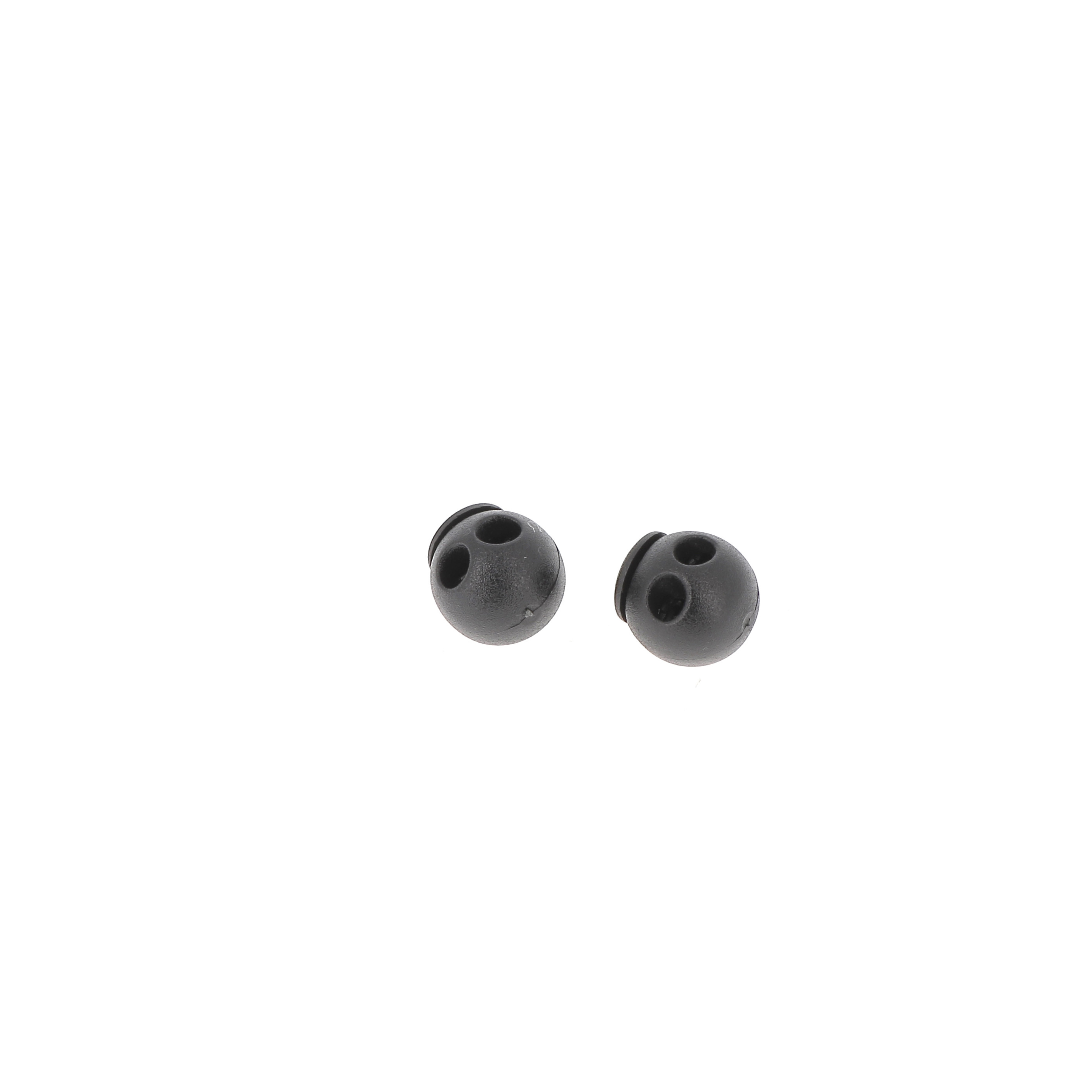 ARRETS DE CORDON 2 trous 18x19mm NOIR blister x2