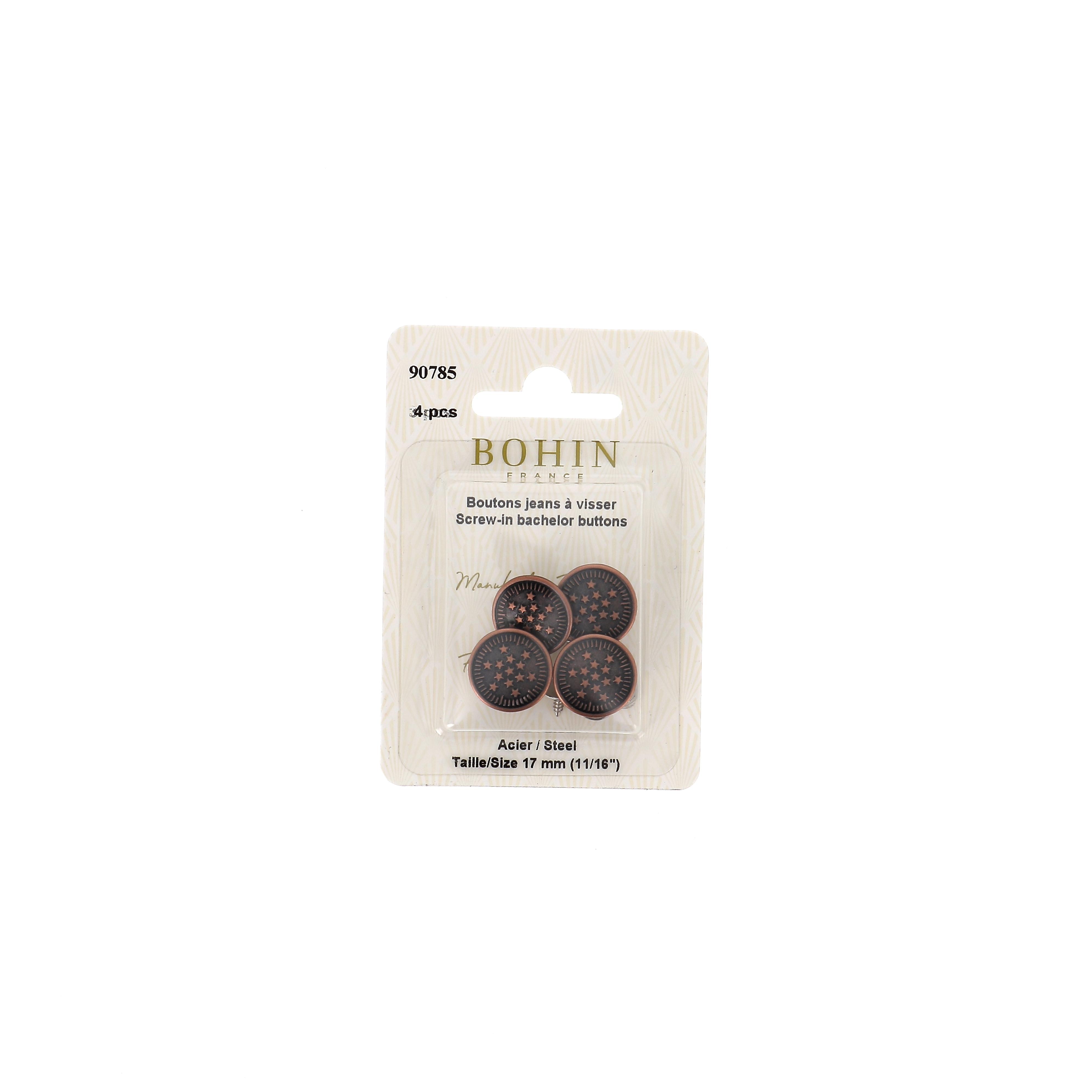 Boutons automatique pour jeans motif étoilé