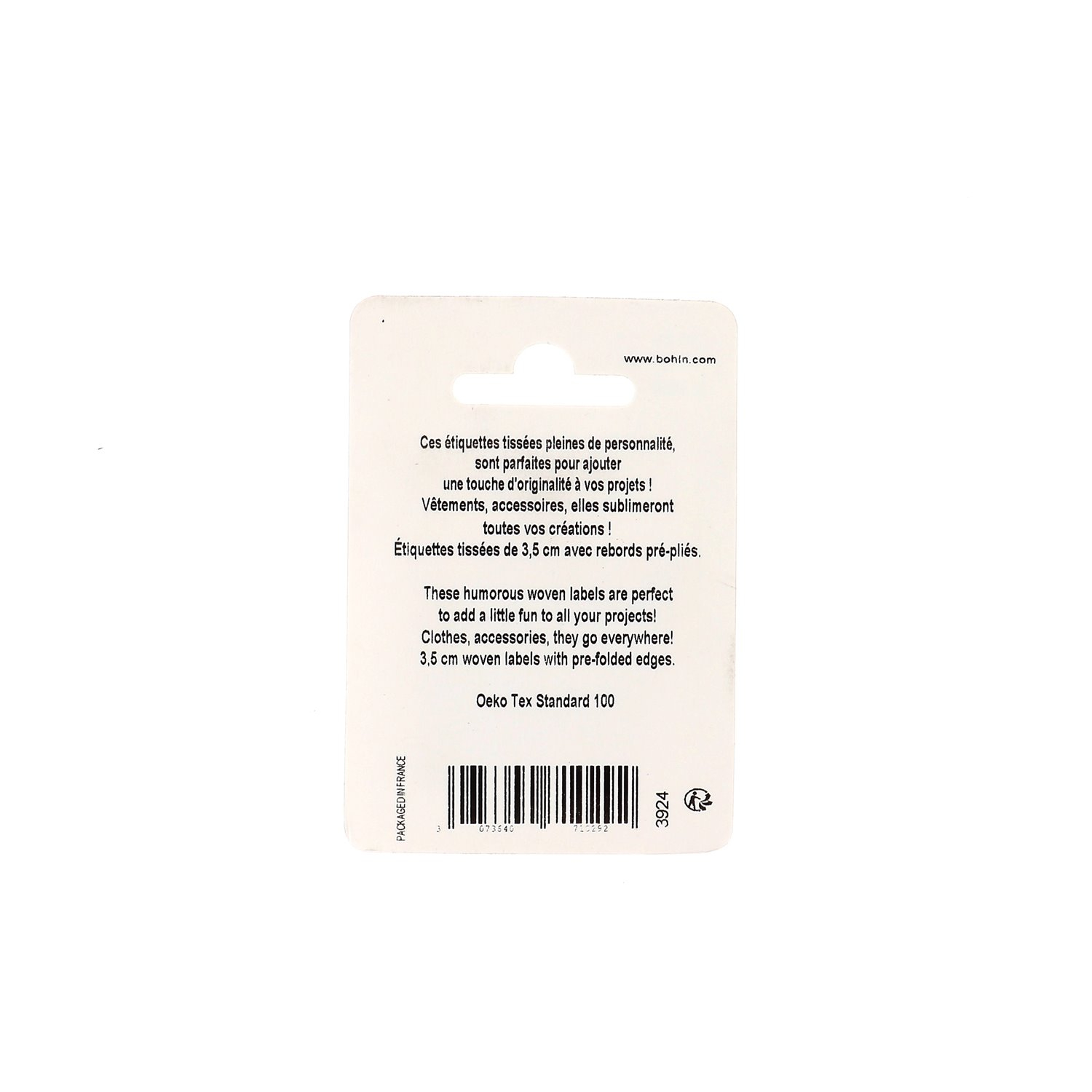 Étiquettes à coudre - Blister x 4