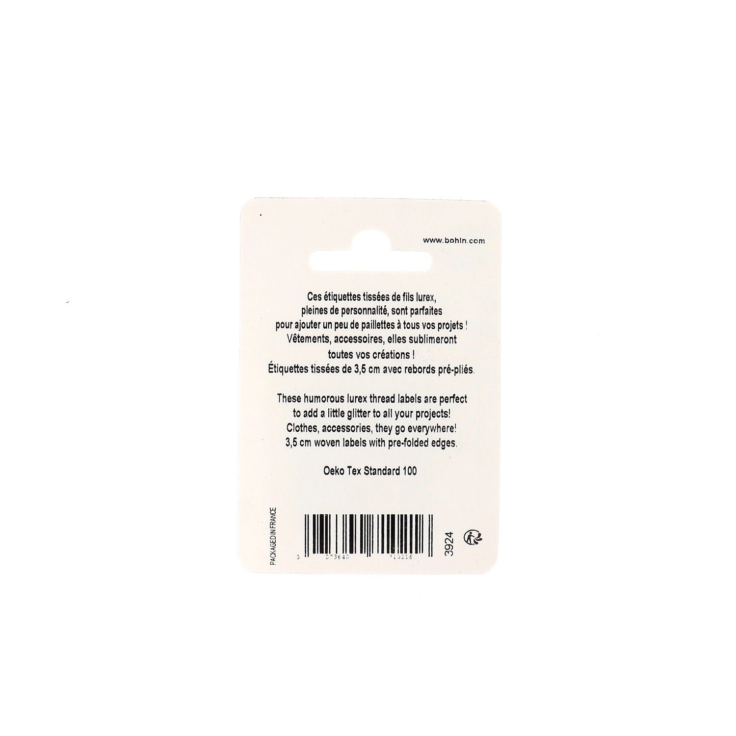 Étiquettes à coudre - Blister x 4