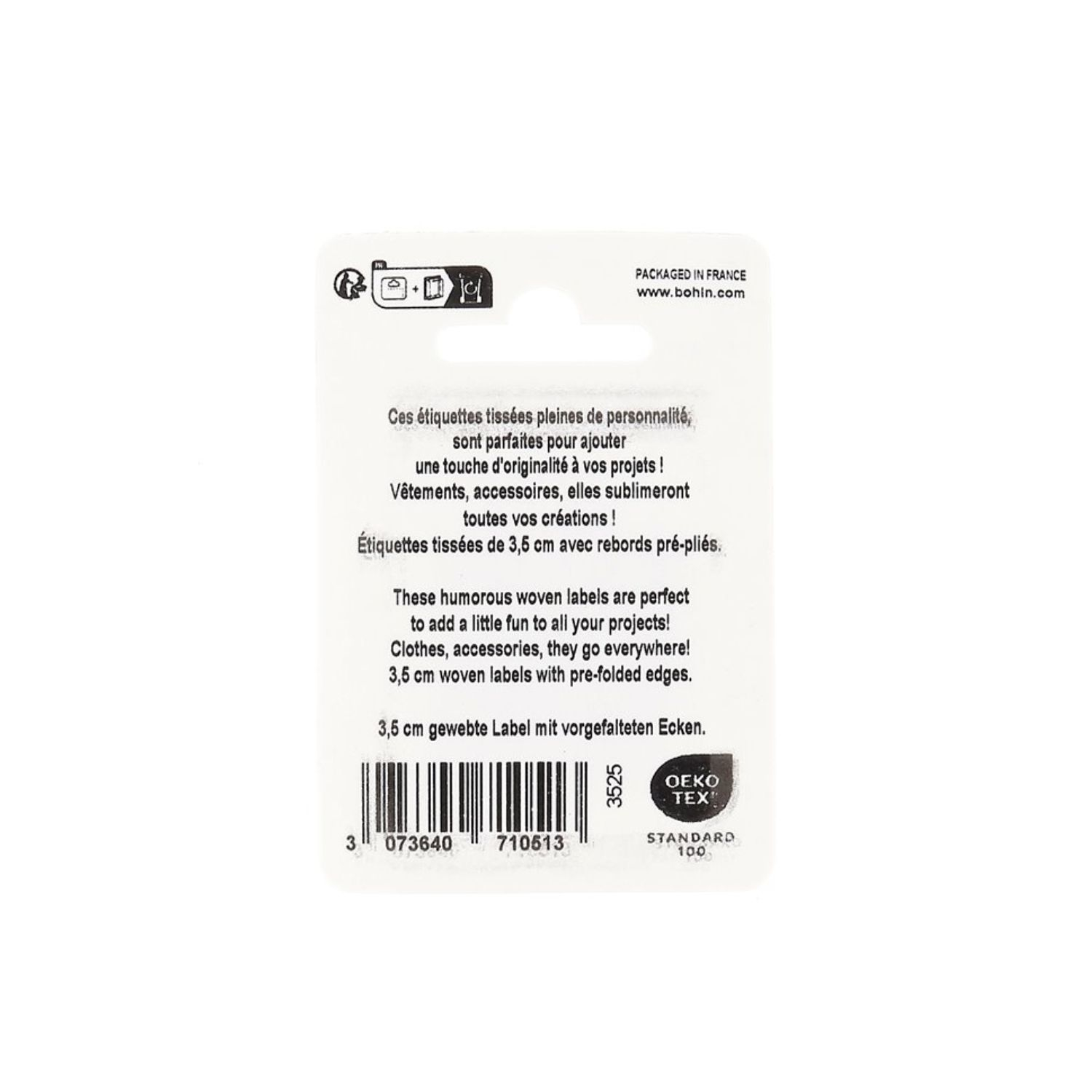 Étiquette à coudre - La dolce vita - Blister de 4 étiquettes