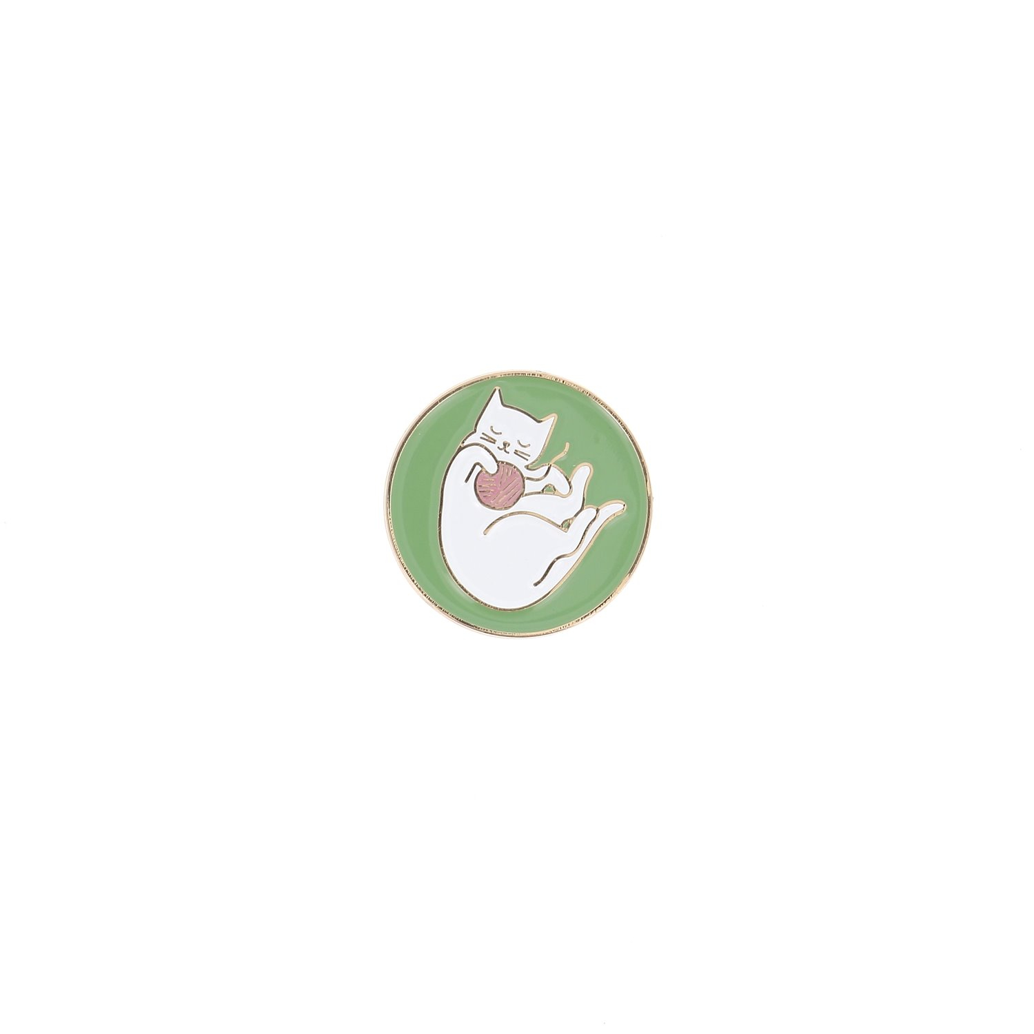 Porte-aiguille Aimanté - BOHIN x Audrey Jeanne - Chat fond vert