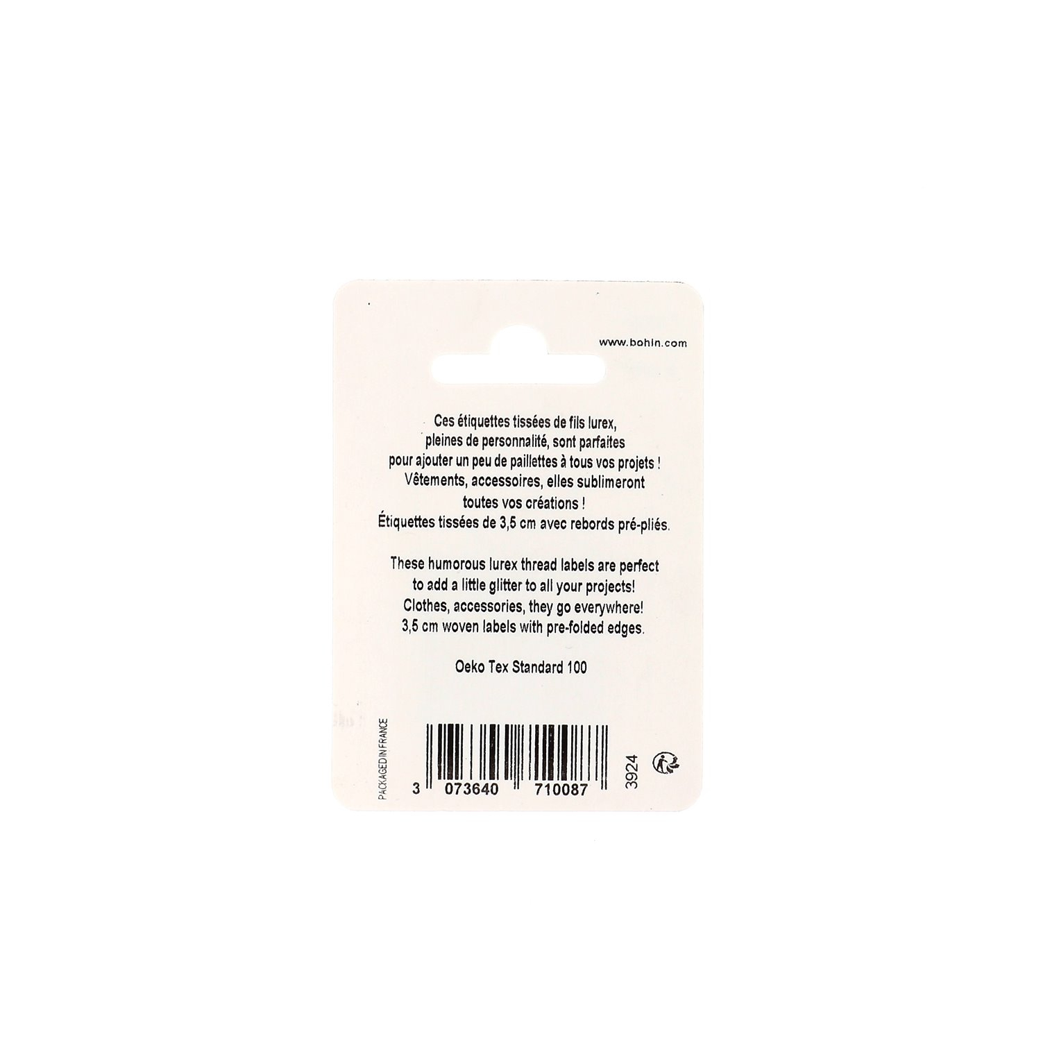 Étiquettes à coudre - Blister x 4