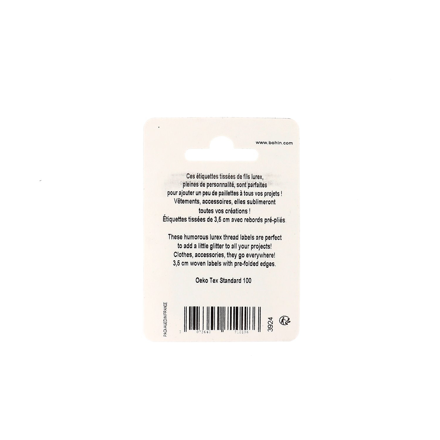 Étiquettes à coudre - Blister x 4