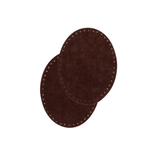 Sew-on suede oval repair patches