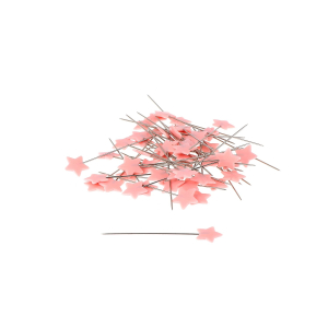 Box of pink plastic head pins