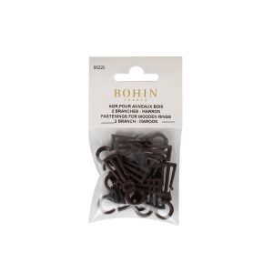 Agrafes plastique anneaux bois