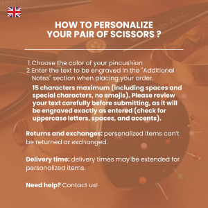 Personnalized professional tailoring scissors