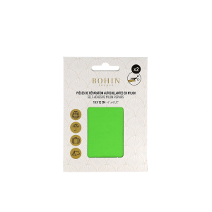 PIECE NYLON AUTOCOL. 2x 10*12cm - VERT POMME