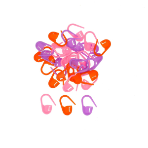 Marqueurs de mailles - 10x21 mm - Plastique - 3 couleurs - Blister x30