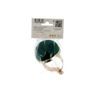 Bracelet pelote métallique velours