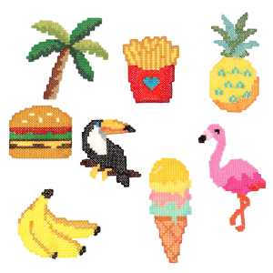 Patches thermocollants – Effet point de croix pixelisé
