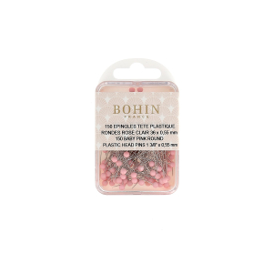 Box of pink plastic head pins