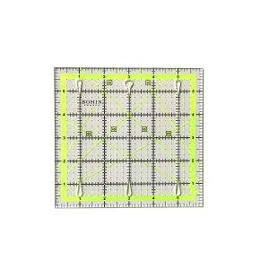 Règle de patchwork avec fentes de découpe - graduation en inches