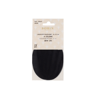Sew-on suede oval repair patches