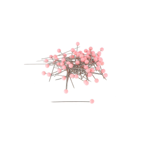 Box of pink plastic head pins